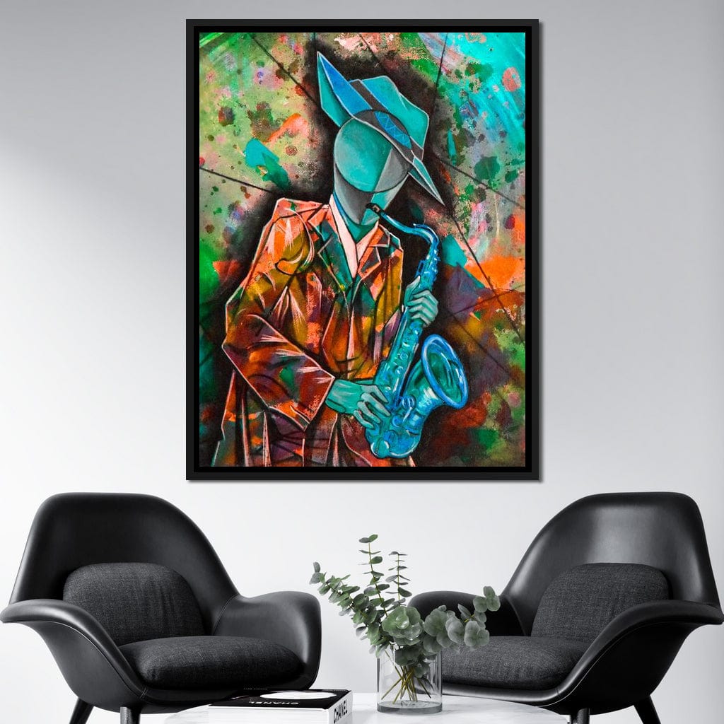Soul Jazz Player Canvas Wall Art