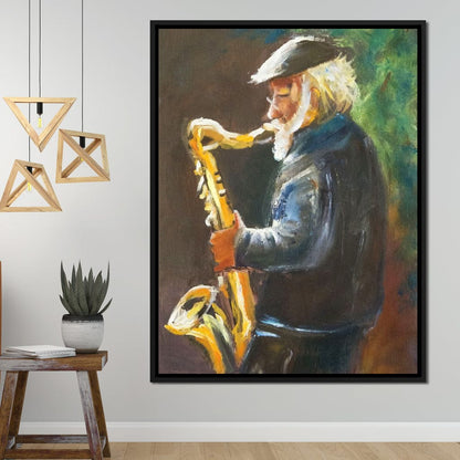 Saxophone Maestro Canvas Wall Art