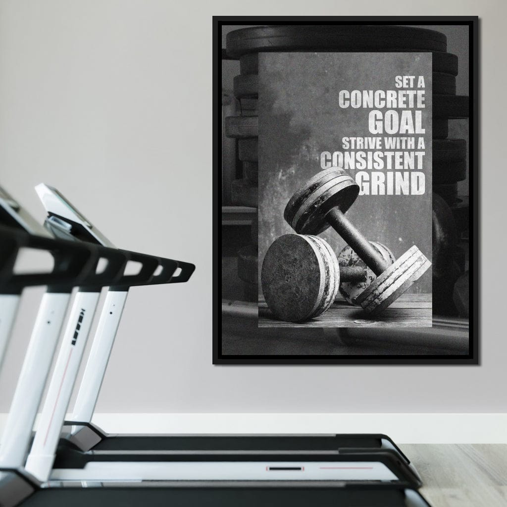 Concrete Goal Consistent Grind Canvas Wall Art