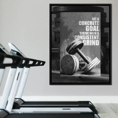 Concrete Goal Consistent Grind Canvas Wall Art