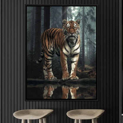 Tiger Reflection Canvas Wall Art