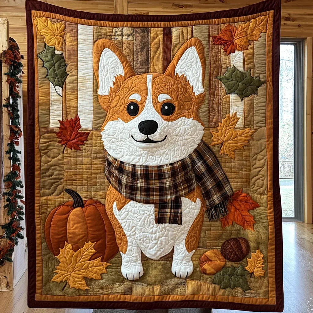 Acorn Paws Quilt Blanket