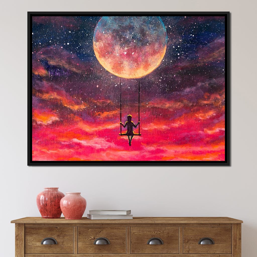 Moon Swing Canvas Wall Art