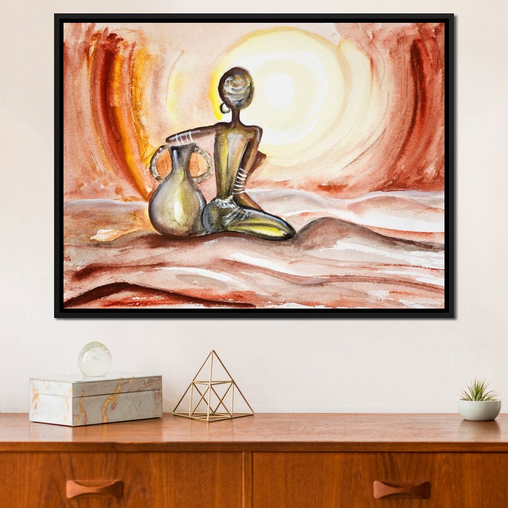 Sunset in Africa Canvas Wall Art