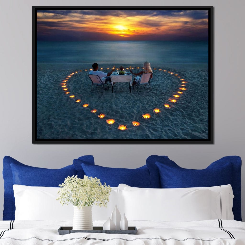 Valentine's Day Dinner Canvas Wall Art