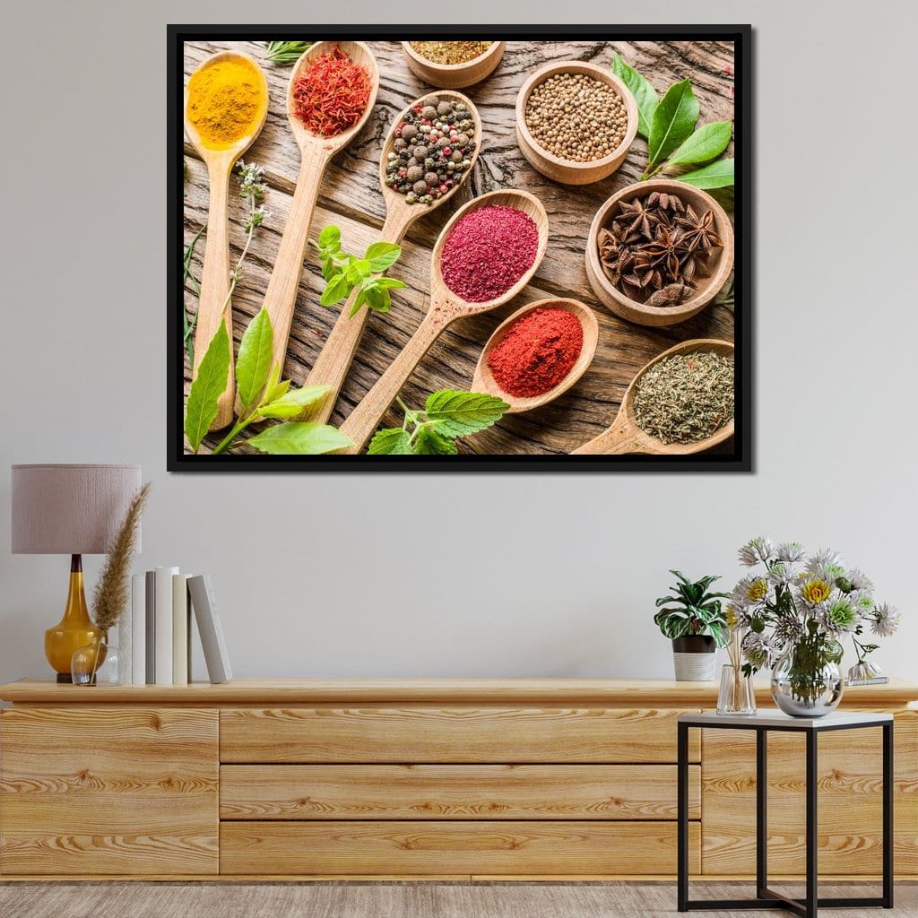 Assortment of Spices Canvas Wall Art