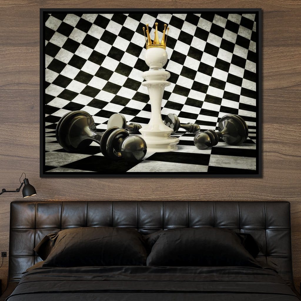 Chessboard King Canvas Wall Art