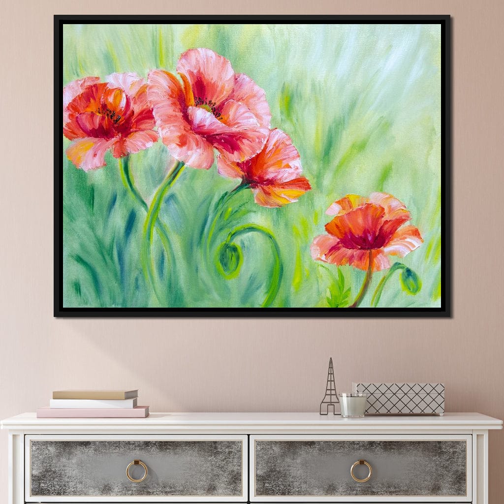 Summer Poppies Canvas Wall Art