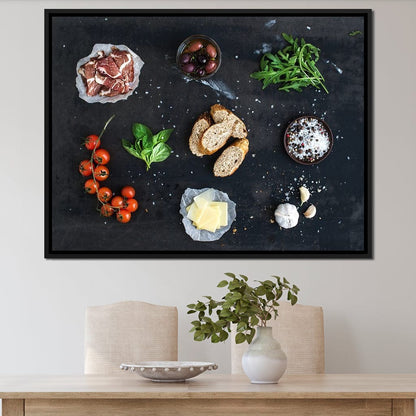 Sandwich Ingredients Canvas Wall Art