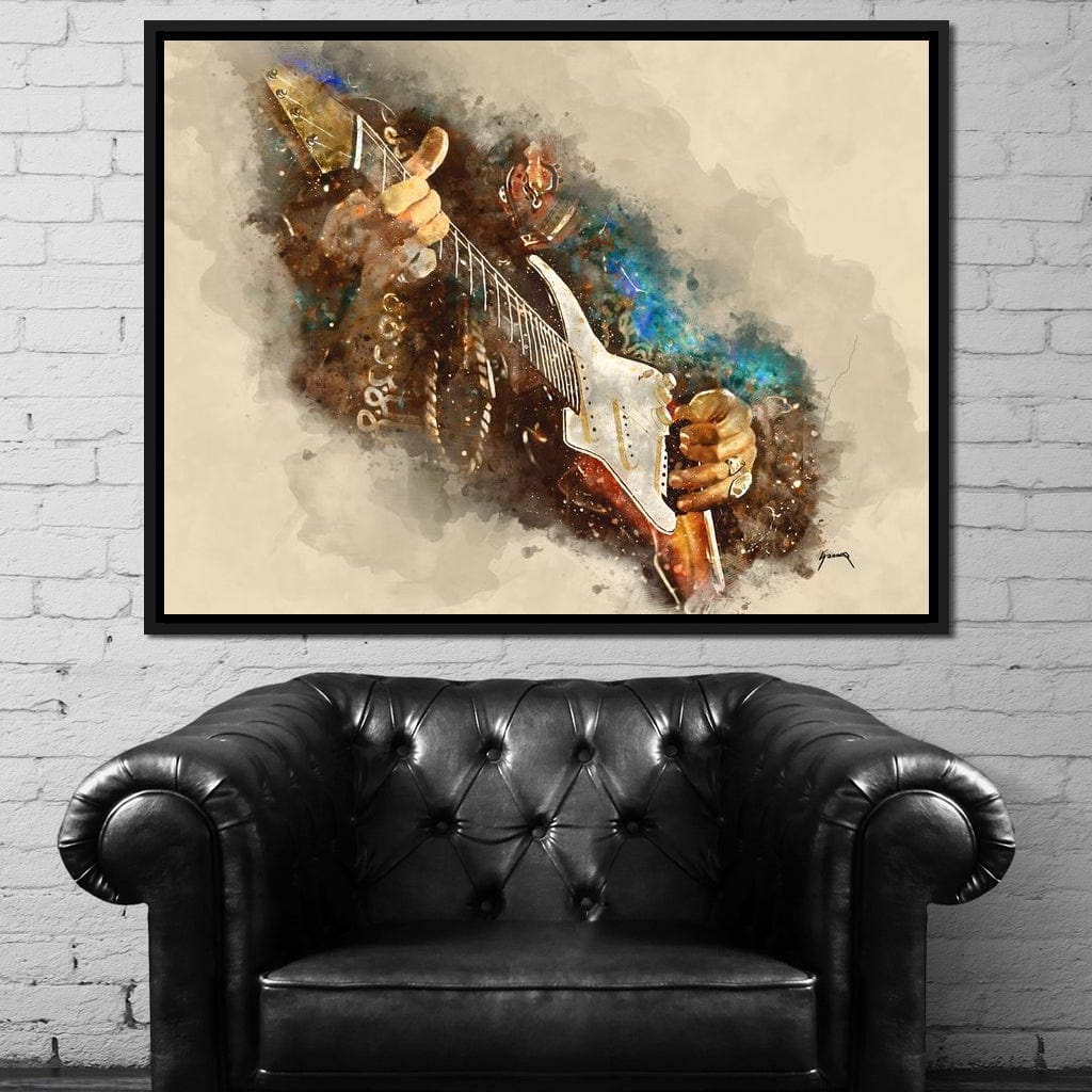 Jimmy Hendrix's Electric Guitar Canvas Wall Art