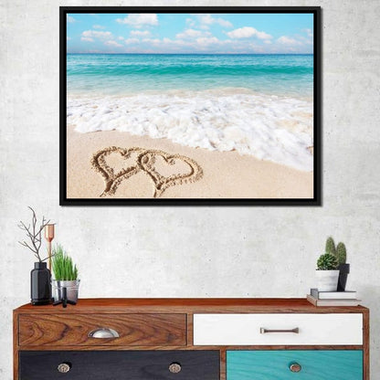 Love Beach Canvas Wall Art