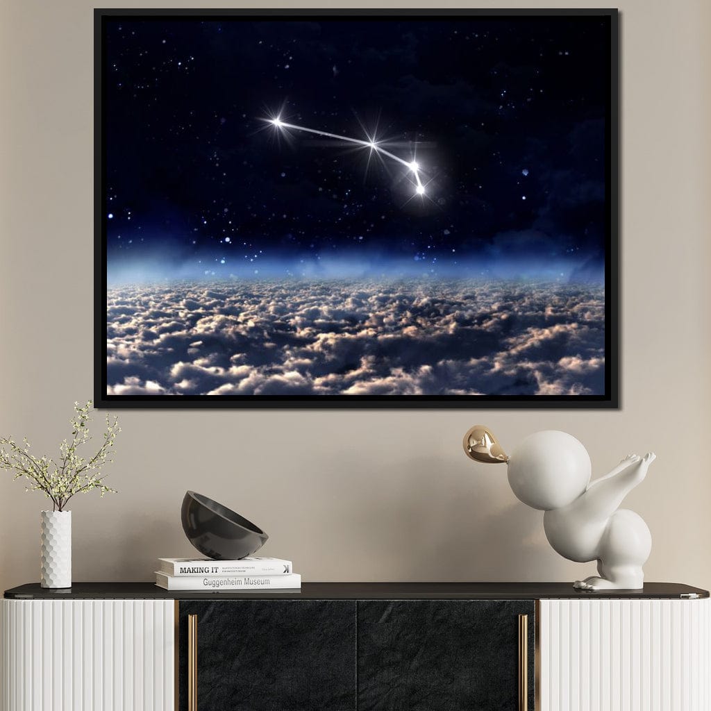 Aries Horoscope Constellation Canvas Wall Art