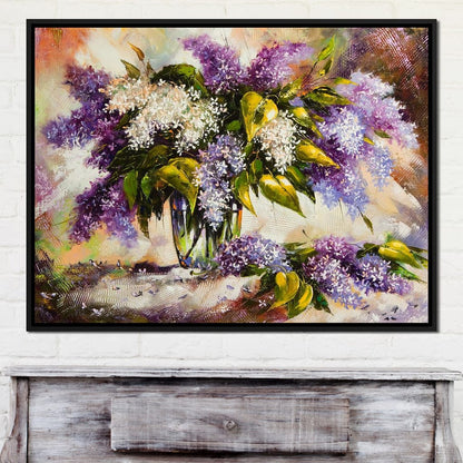 Lilac Bouquet Canvas Wall Art