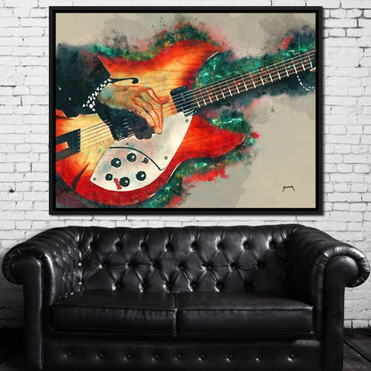 Tom Petty's Electric Guitar Canvas Wall Art
