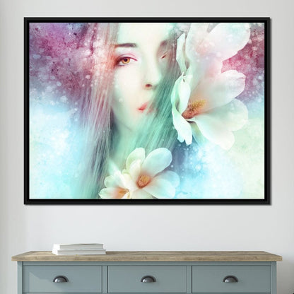 Spring Lady Canvas Wall Art