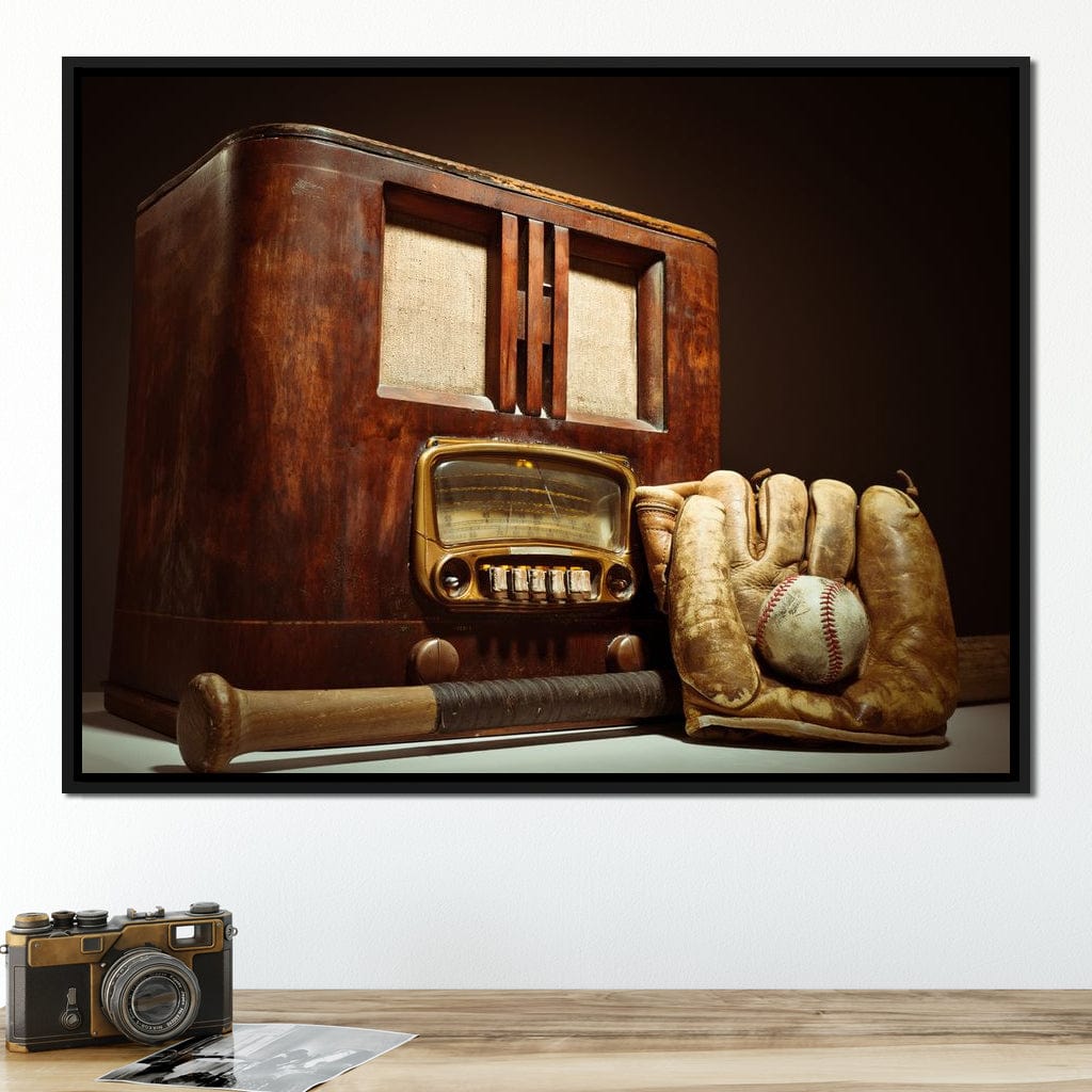 Vintage Baseball Canvas Wall Art