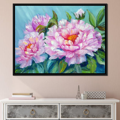 Asian Peonies Canvas Wall Art