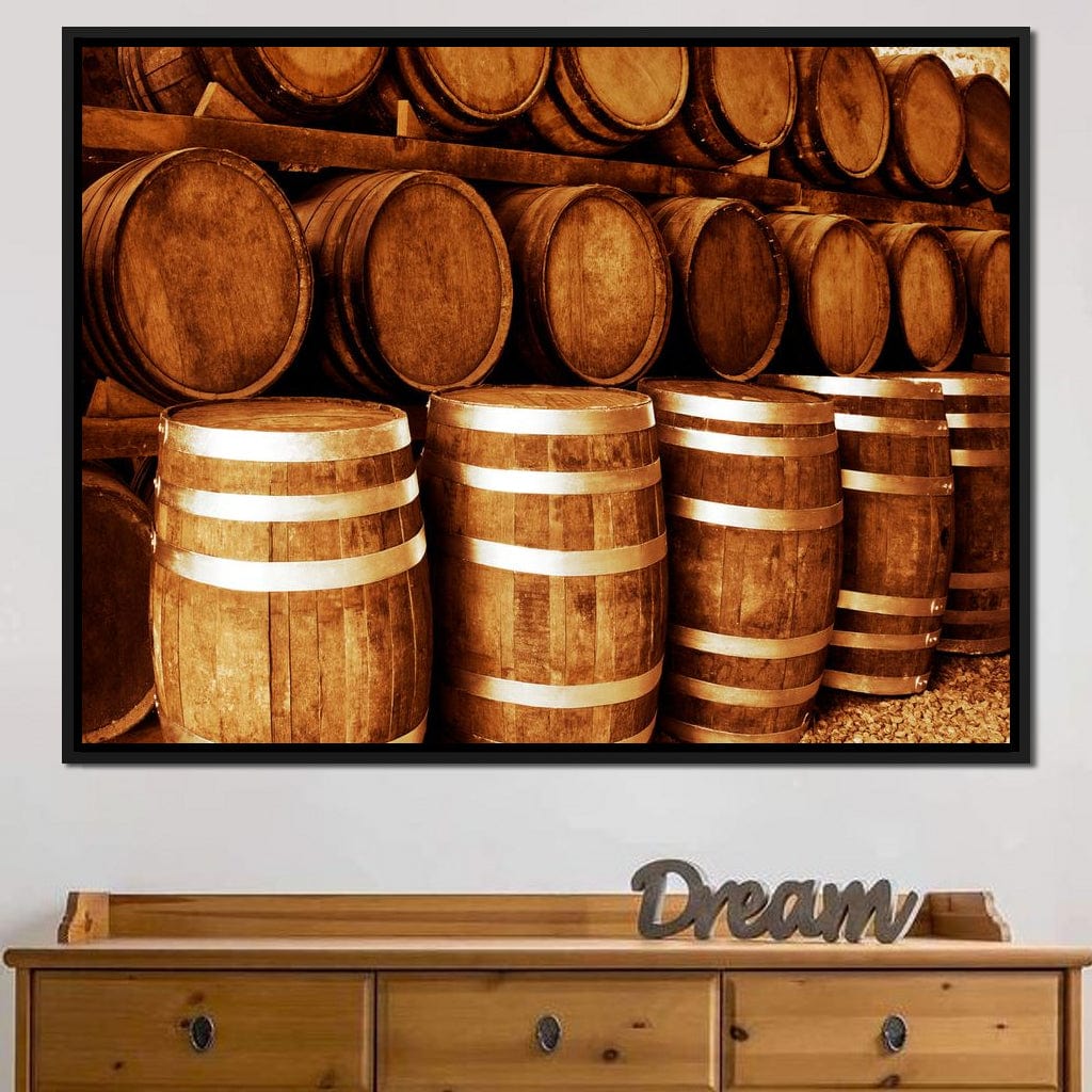 Tequila Barrels Canvas Wall Art
