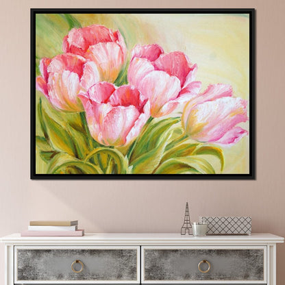 Pink Tulips Canvas Wall Art