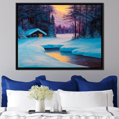 Winter Forest Home Canvas Wall Art