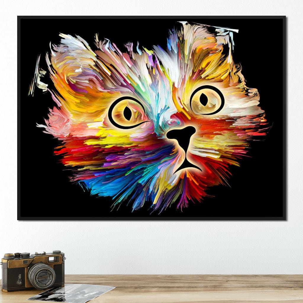 Colorful Cat Canvas Wall Art