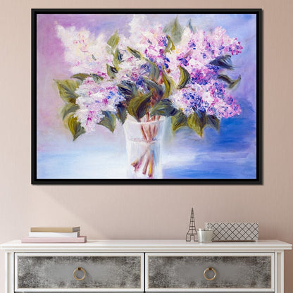 Lilacs in a Vase Canvas Wall Art