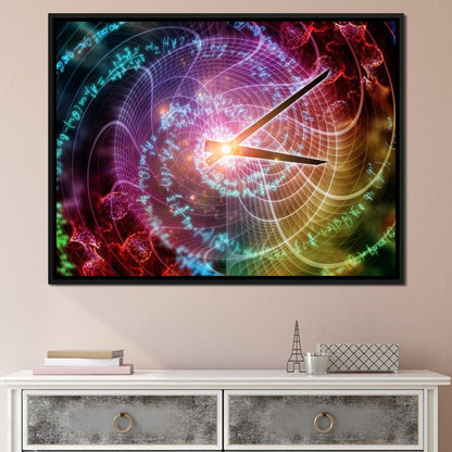 Spacetime Clock Canvas Wall Art