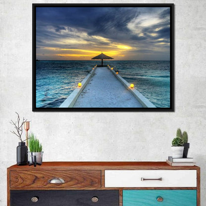 Maldivian Sunset Canvas Wall Art