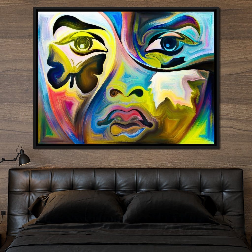 Multicolored Artistic Abstraction Canvas Wall Art