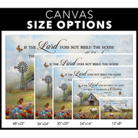 if the lord does not build the house psalm 127 1 bible verse wall art canvas (Landscape)