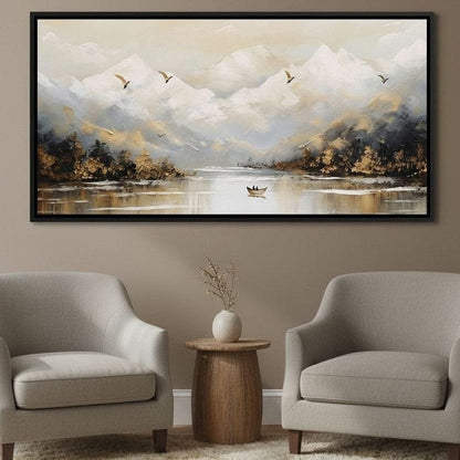 Tranquil Alpine Morning Voyage Canvas Wall Art