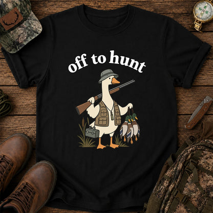 Off to Hunt T-Shirt, Funny Duck Hunter Tee