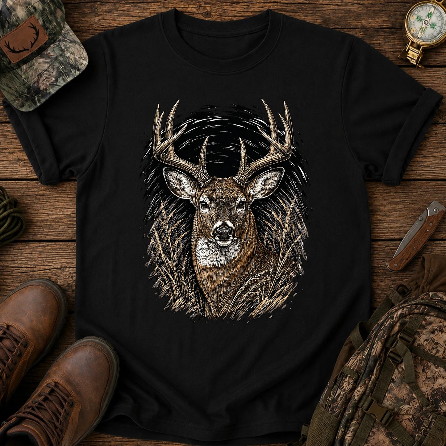 Whitetail Buck T-Shirt, Vintage Deer Hunting Tee