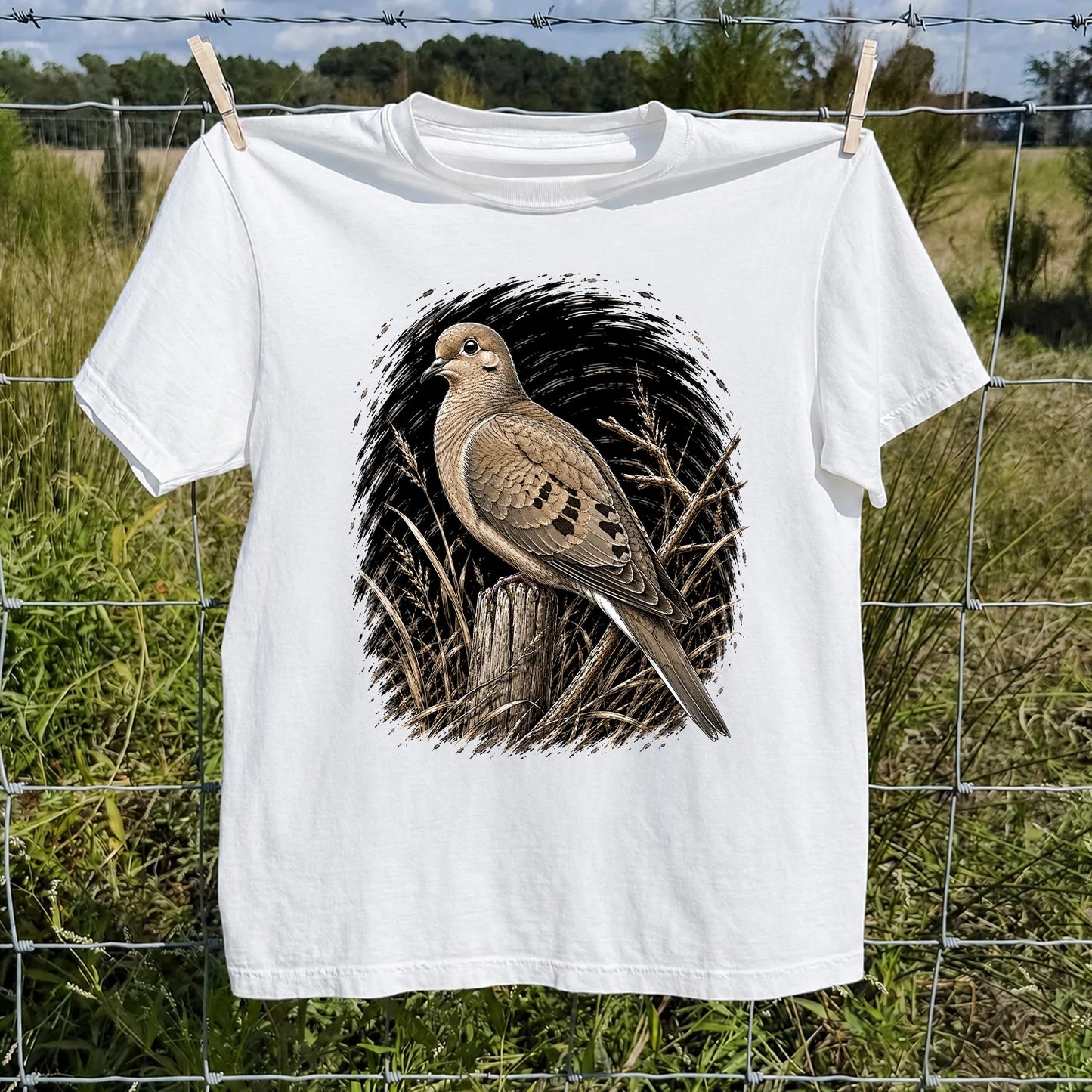 Mourning Dove T-Shirt, Vintage Birdwatcher Nature Tee