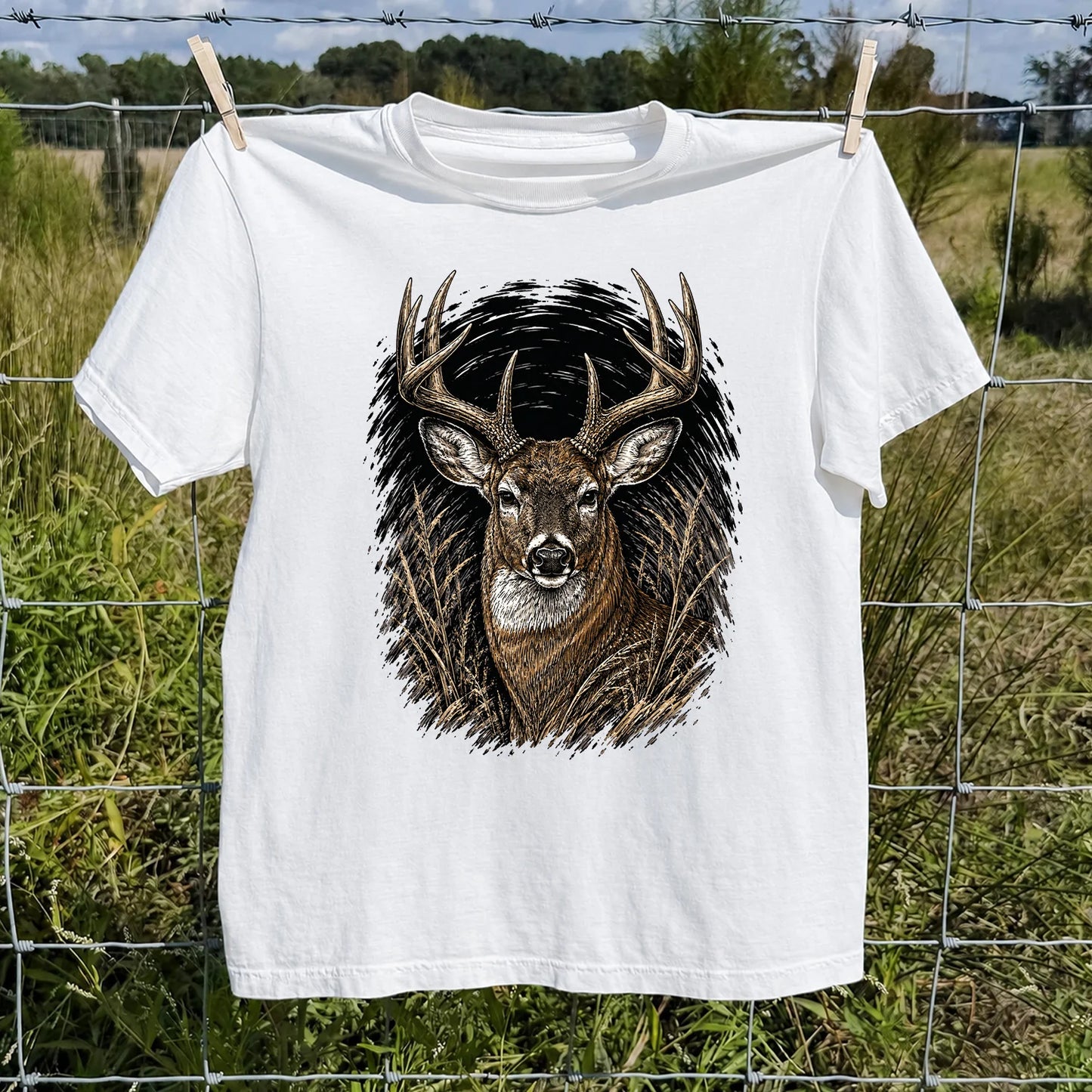 Whitetail Buck T-Shirt, Vintage Deer Hunting Tee