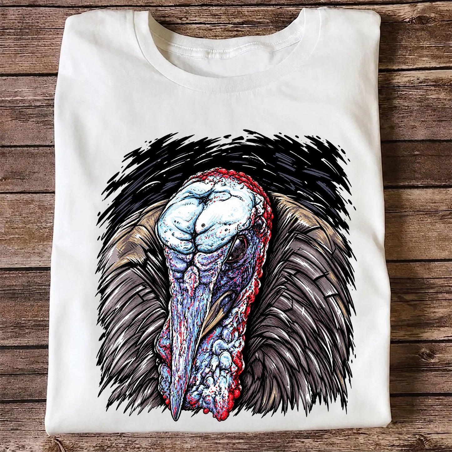 Turkey Portrait T-Shirt, Detailed Turkey Hunting Tee
