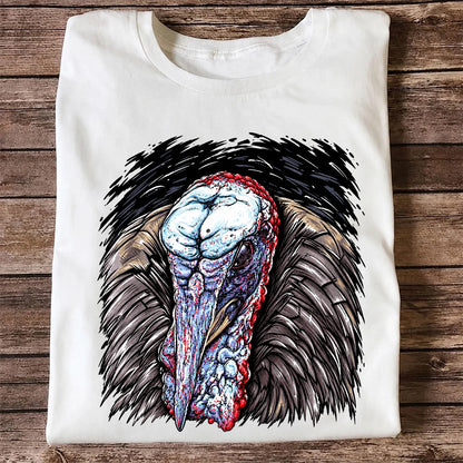 Turkey Portrait T-Shirt, Detailed Turkey Hunting Tee