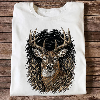 Whitetail Buck T-Shirt, Vintage Deer Hunting Tee