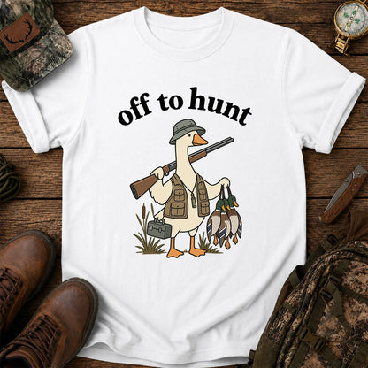 Off to Hunt T-Shirt, Funny Duck Hunter Tee