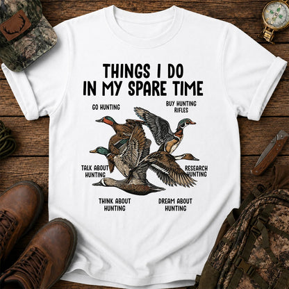 Things I Do in My Spare Time T-Shirt, Duck Hunting Tee