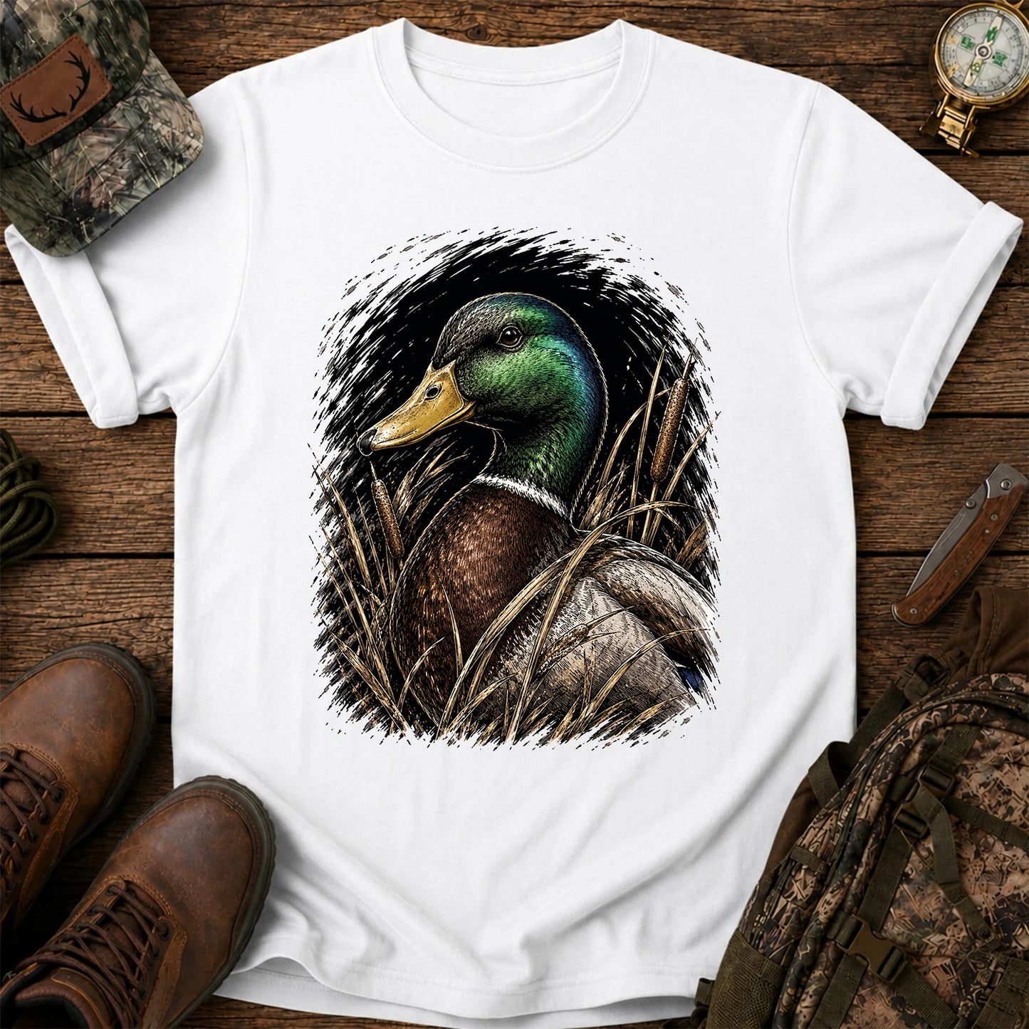 Mallard Duck T-Shirt, Vintage Waterfowl Hunting Tee