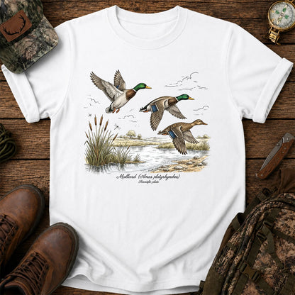 Mallard Anas Platyrhynchos T-Shirt, Vintage Duck Plate