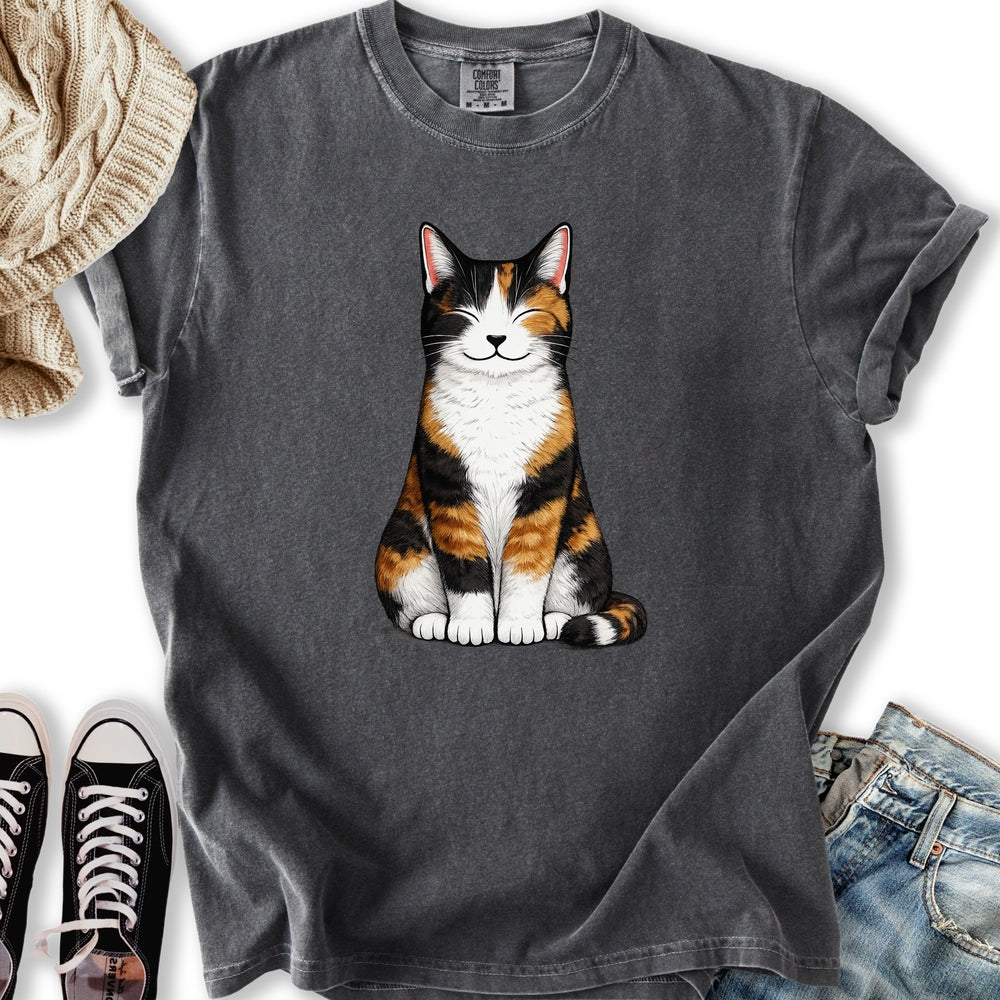 Smiling Calico Cat Relaxed Tee