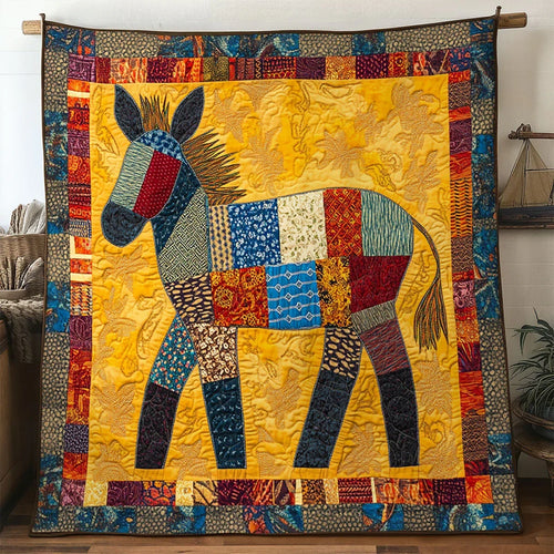 African Dream Donkey Quilt Blanket