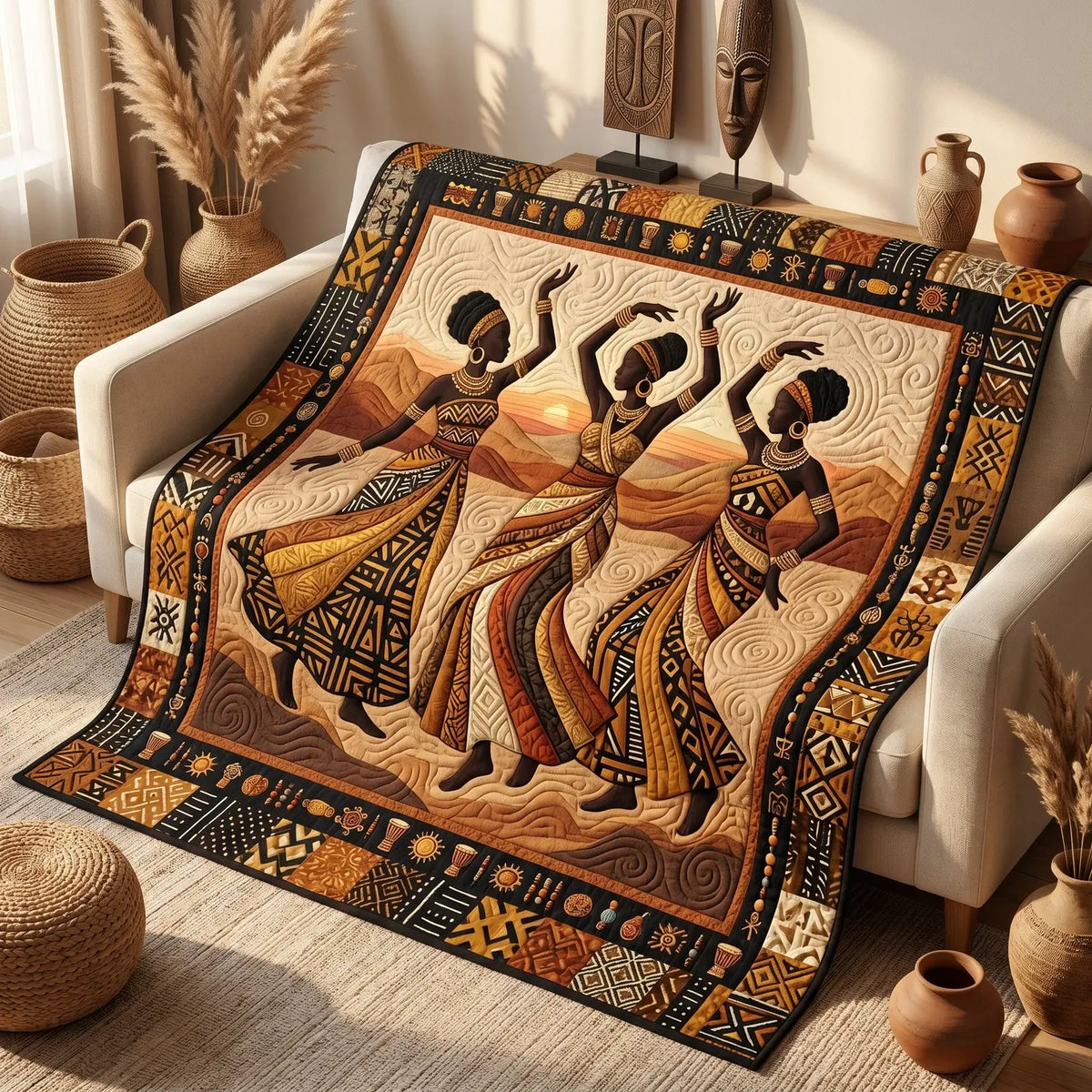 African Heritage Quilt Blanket