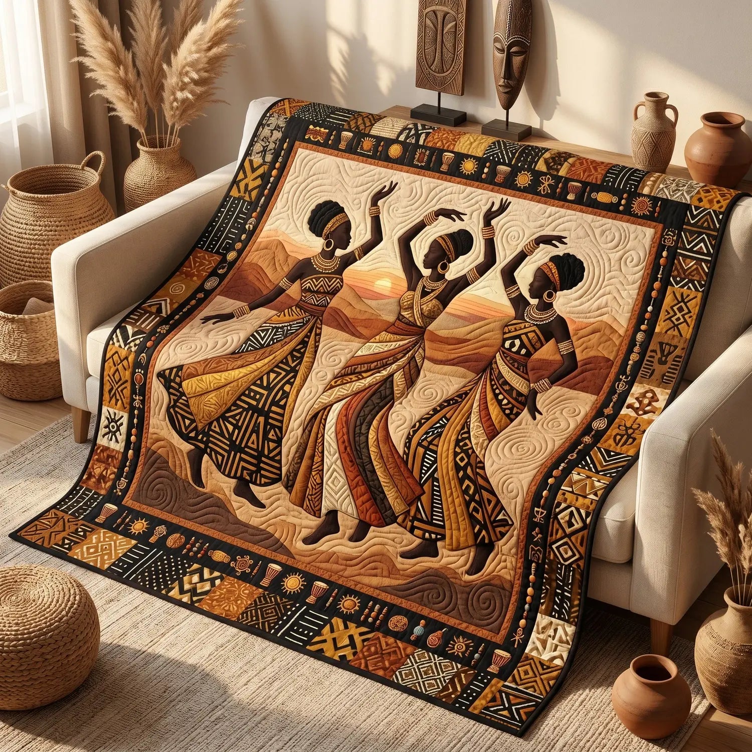 African Heritage Quilt Blanket