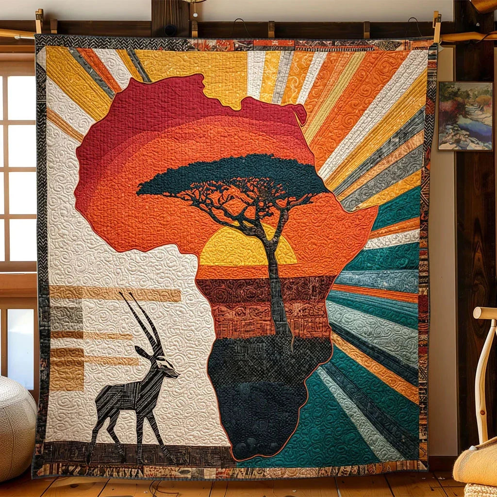 African Pride Glow Quilt Blanket