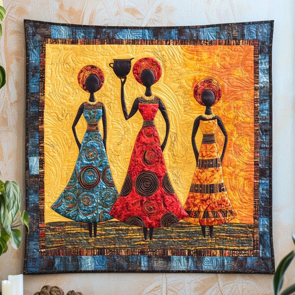 African Soul Woman Quilt Blanket