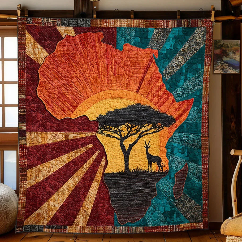 African Wild Horizon Quilt Blanket