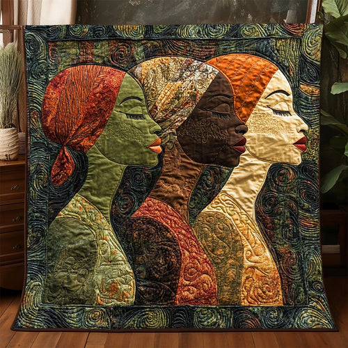 African Woman Quilt Blanket